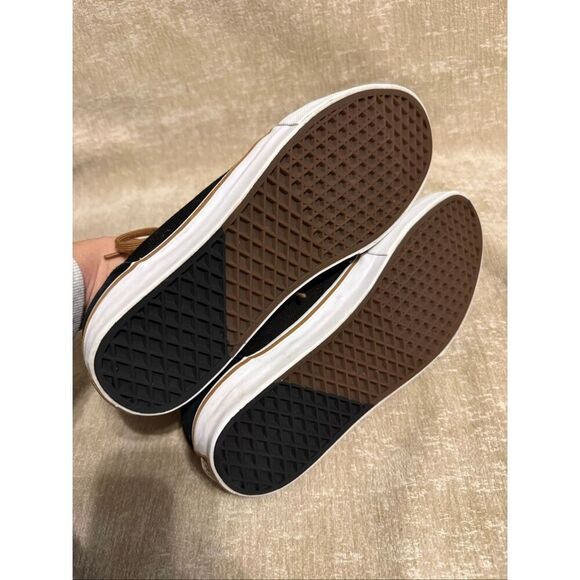Vans Men\'s Lindero Suede Leather Lace Up Low Top Skateboard Shoes Black Sz 11.5